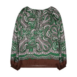 BLUSA IN SETA CON STAMPA PAISLEY