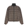 Sequin check bomber jacket