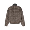 Sequin check bomber jacket