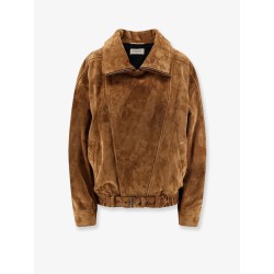Oversized vintage split-leather jacket
