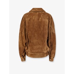 Oversized vintage split-leather jacket