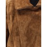 Oversized vintage split-leather jacket