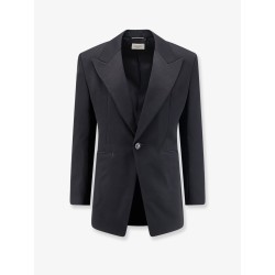 Single-breasted certified wool blazer