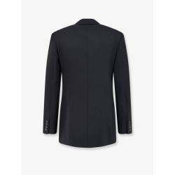 Single-breasted certified wool blazer