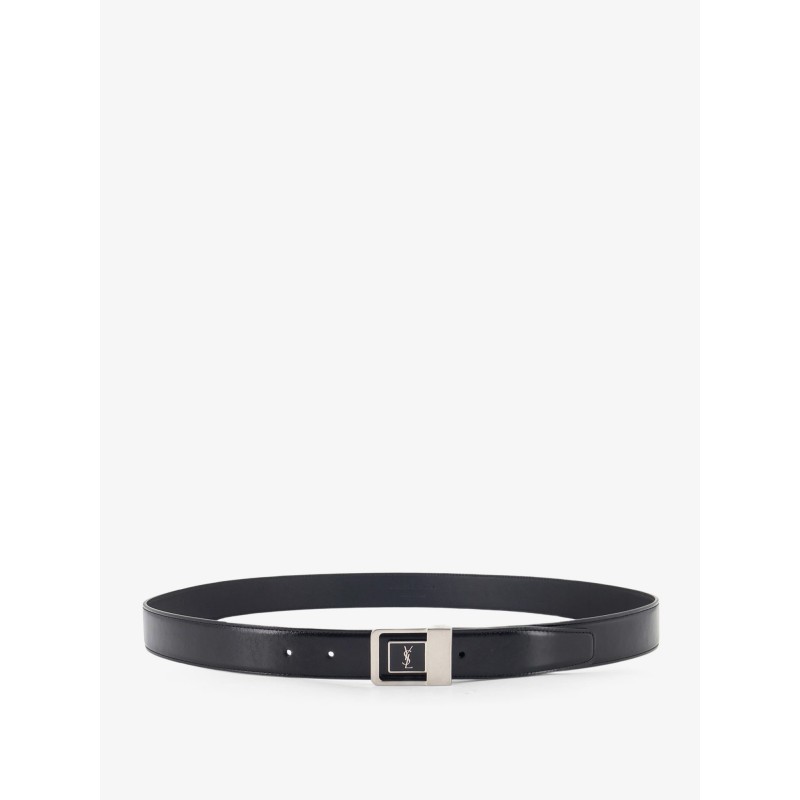 La 66 leather belt with silver metal buckle