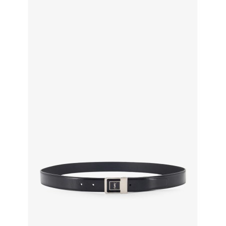 La 66 leather belt with silver metal buckle