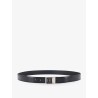 La 66 leather belt with silver metal buckle