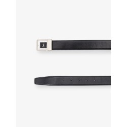 La 66 leather belt with silver metal buckle