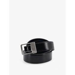 La 66 leather belt with silver metal buckle