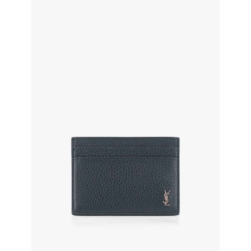 Tiny Cassandre textured leather card holder