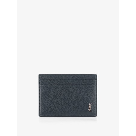 Tiny Cassandre textured leather card holder