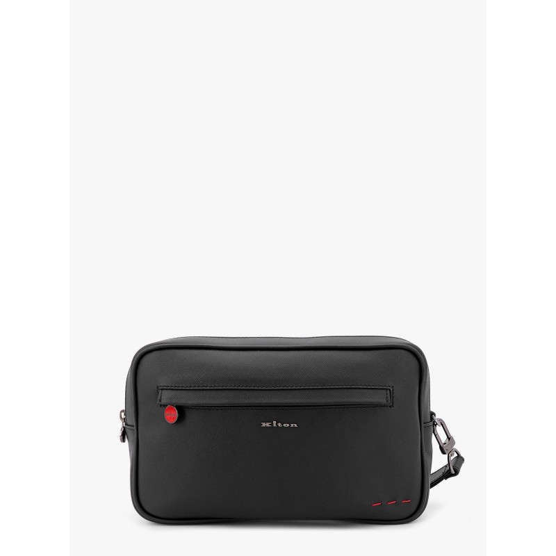 Leather Clutch with Logo