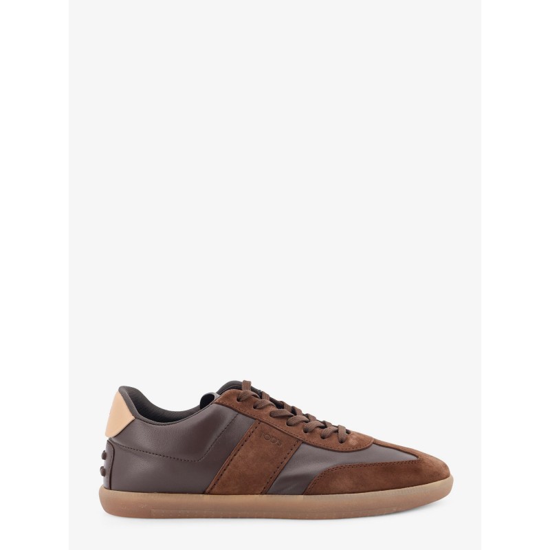 Allacciata Cassetta leather and suede sneakers