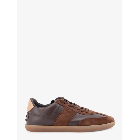 Allacciata Cassetta leather and suede sneakers