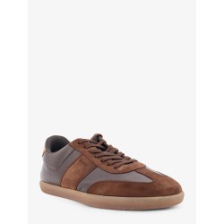 Allacciata Cassetta leather and suede sneakers