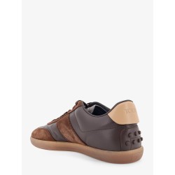 Allacciata Cassetta leather and suede sneakers