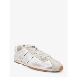Plume vintage silver leather sneakers
