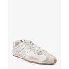 Plume vintage silver leather sneakers