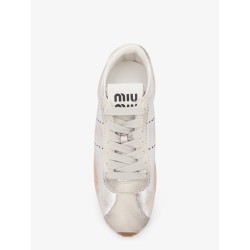 Plume vintage silver leather sneakers