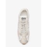 Plume vintage silver leather sneakers