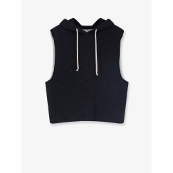 Certified wool and cotton sleeveless sweatshirt