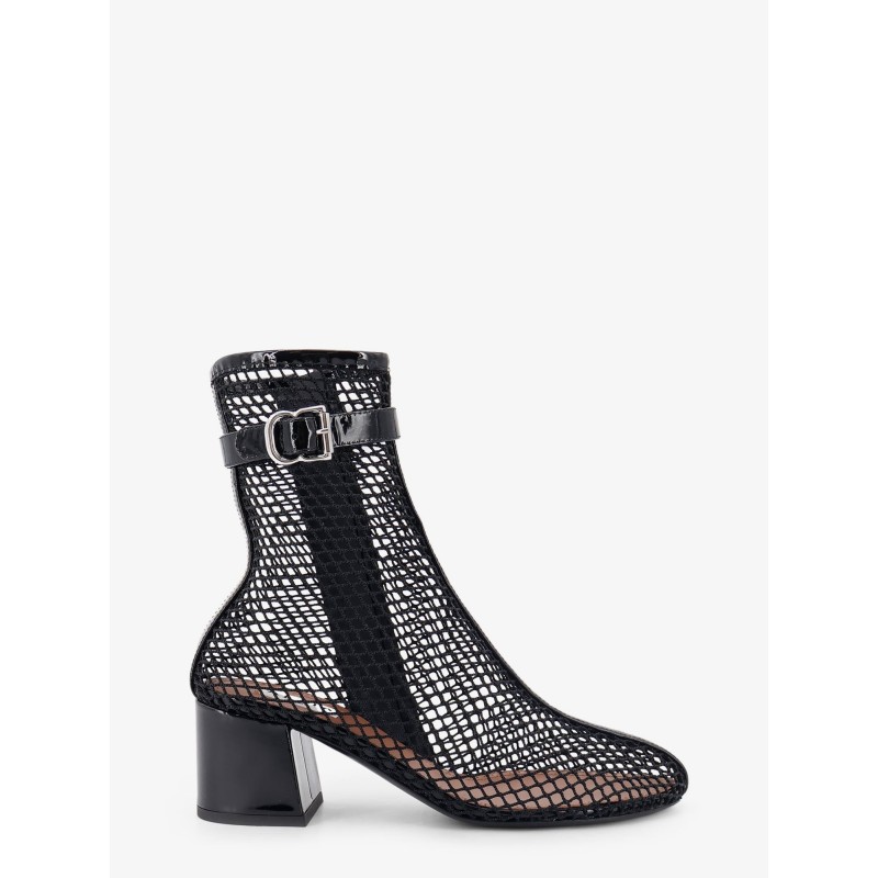 55 mesh and patent leather boots