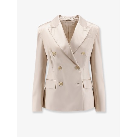 Double-breasted silk blazer