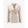 Double-breasted silk blazer