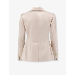 Double-breasted silk blazer