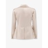 Double-breasted silk blazer