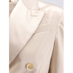 Double-breasted silk blazer