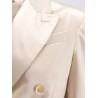 Double-breasted silk blazer