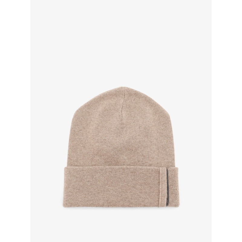 Cashmere hat with Monili detail