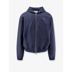 Cotton blend hooded jacket