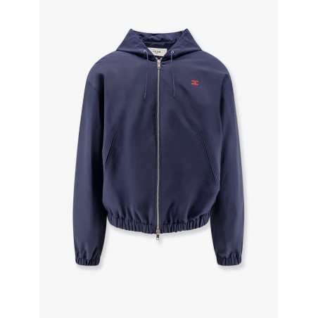 Cotton blend hooded jacket
