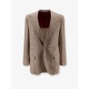 Single-breasted wool and cashmere blazer