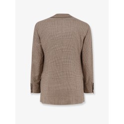 Single-breasted wool and cashmere blazer