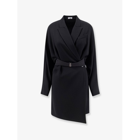 Chemisier Dress with Tuxedo-style band