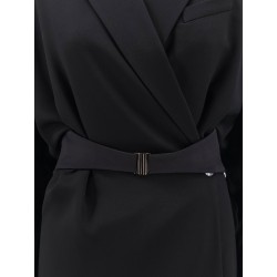 Chemisier Dress with Tuxedo-style band