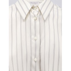 Striped silk shirt