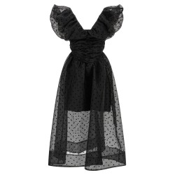 'Black Organza Ruched' dress