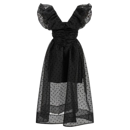 'Black Organza Ruched' dress
