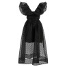 'Black Organza Ruched' dress