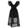 'Black Organza Ruched' dress