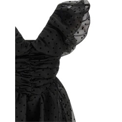 'Black Organza Ruched' dress