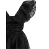 'Black Organza Ruched' dress