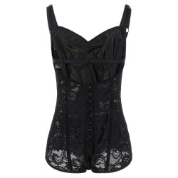 Satin and lace corsetry bodysuit