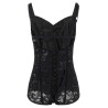 Satin and lace corsetry bodysuit