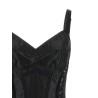 Satin and lace corsetry bodysuit