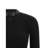 Vinyl collar sweater